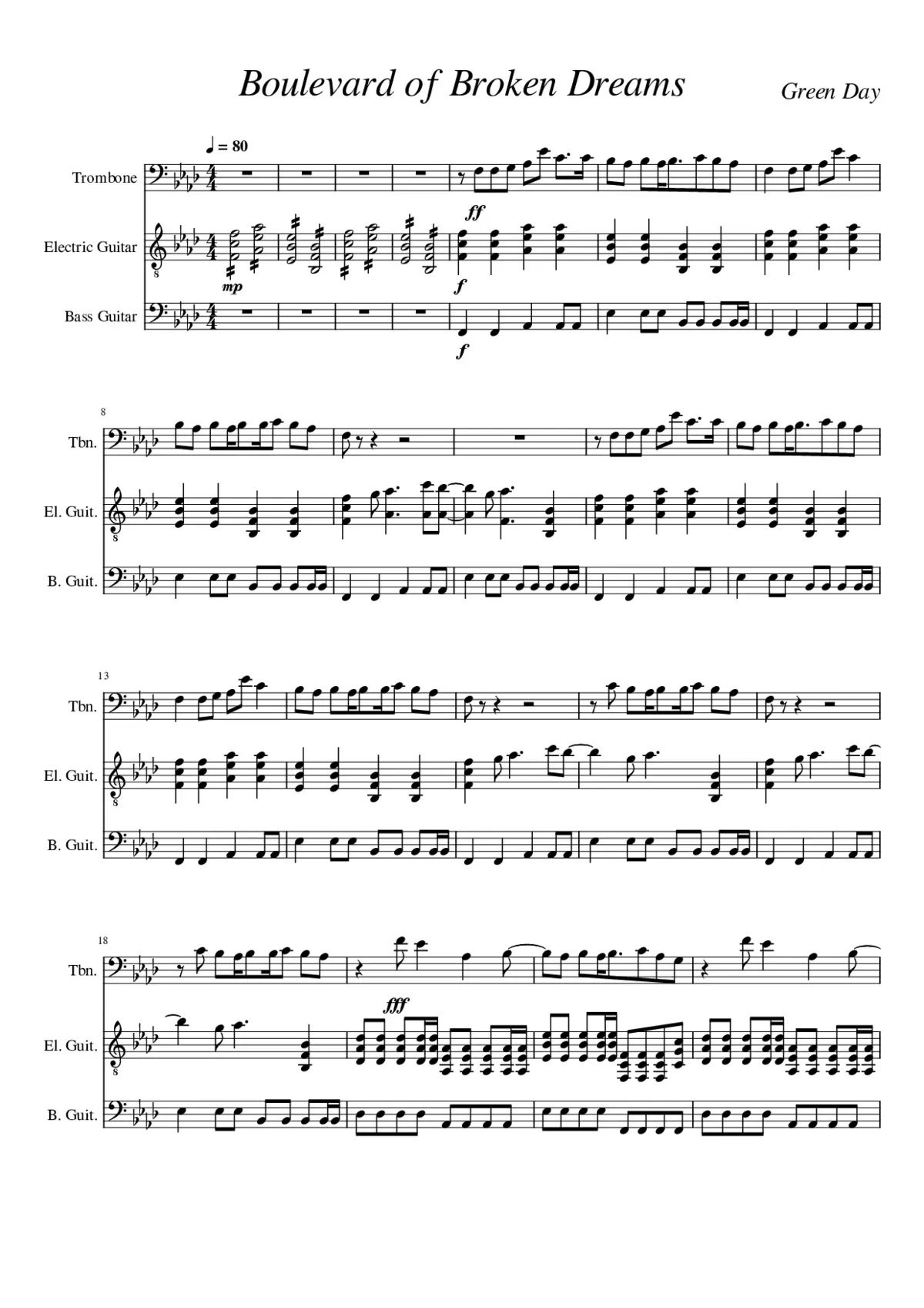 boulevard of broken dreams - Page 1