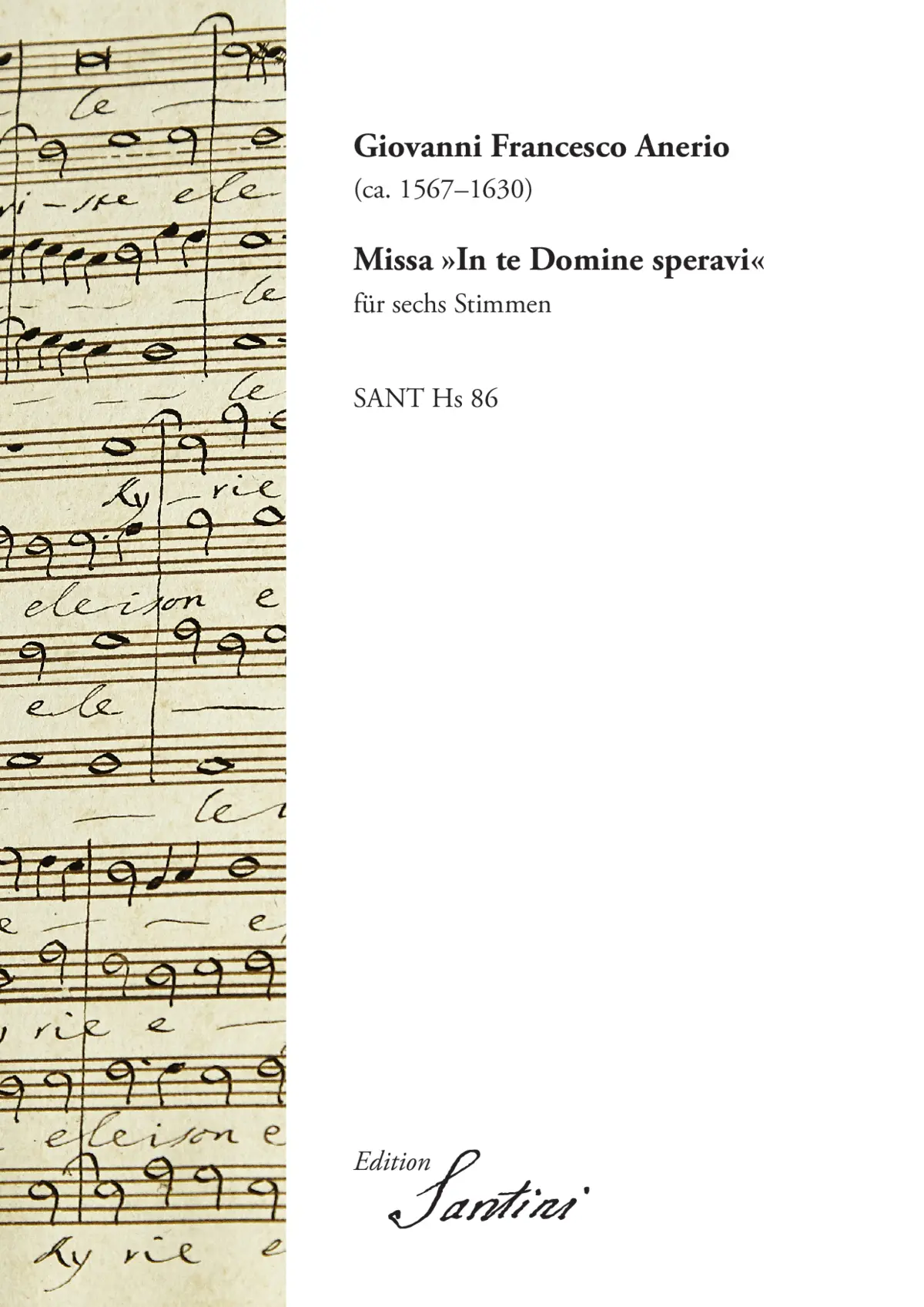 Missa In te Domine speravi Senis - Page 1