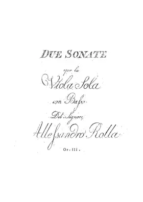 2 Sonatas for Viola and Basso or 2 Violas