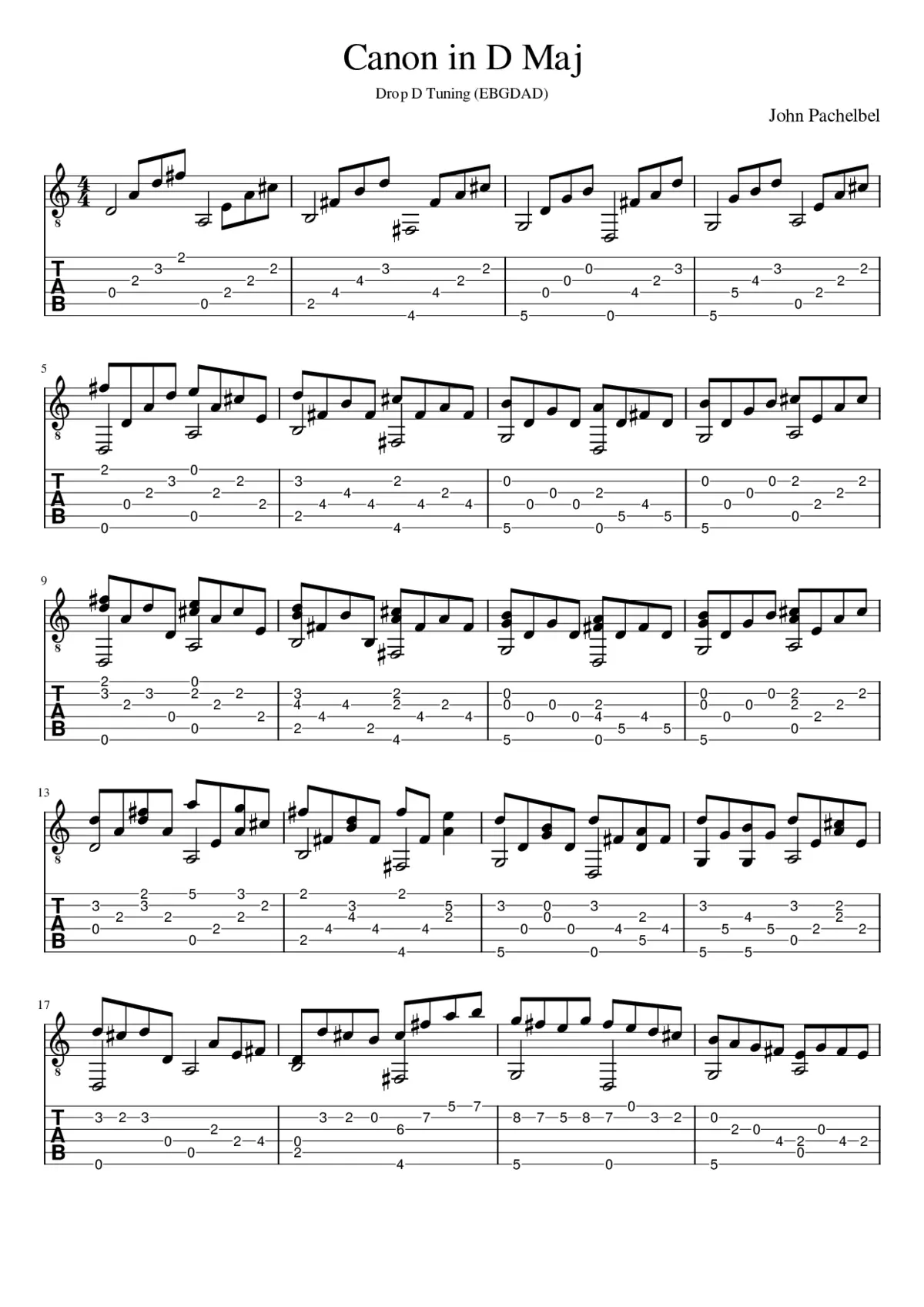 Canon and Gigue in D major P.37 - Page 1