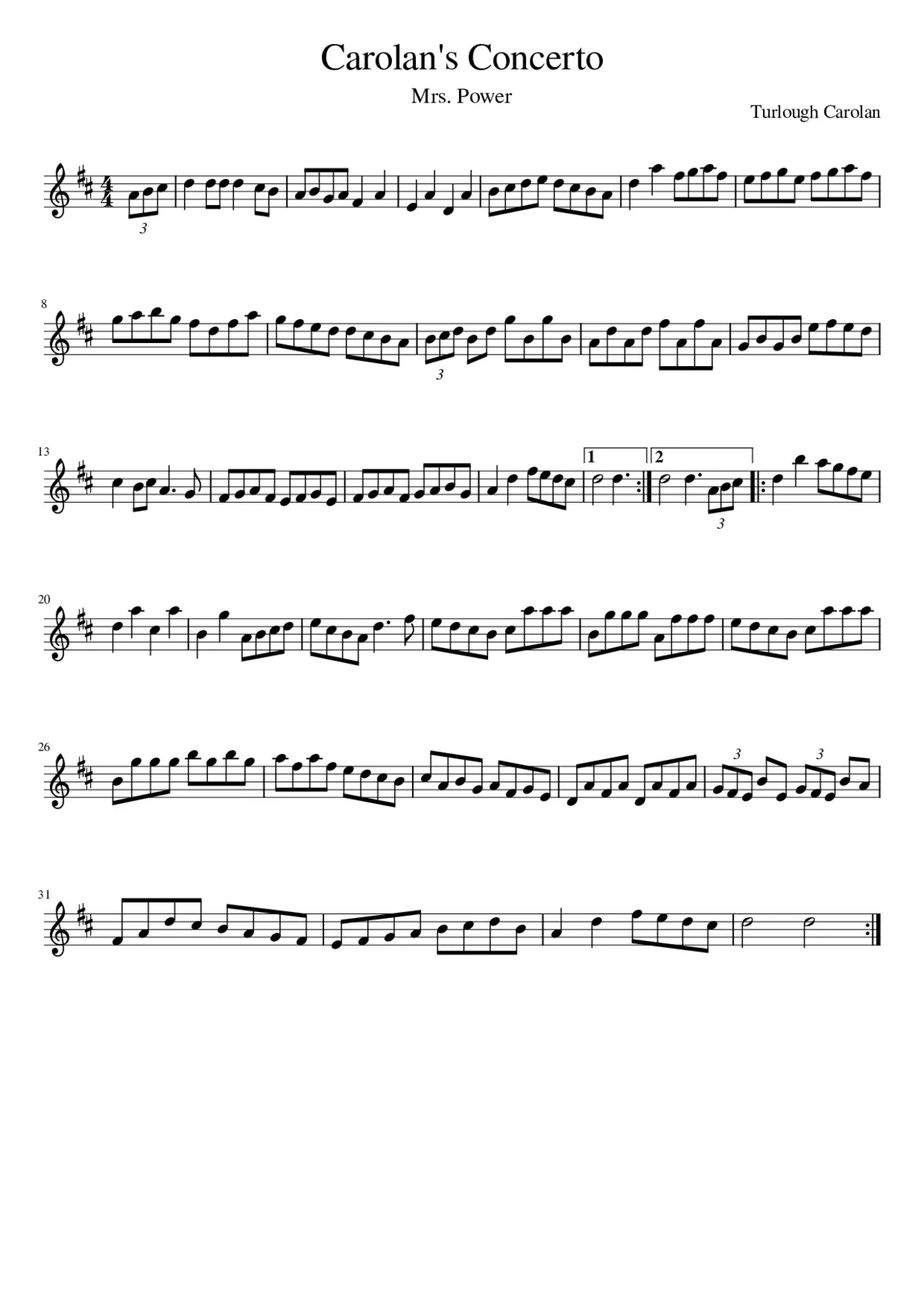 Carolan's Concerto - Page 1