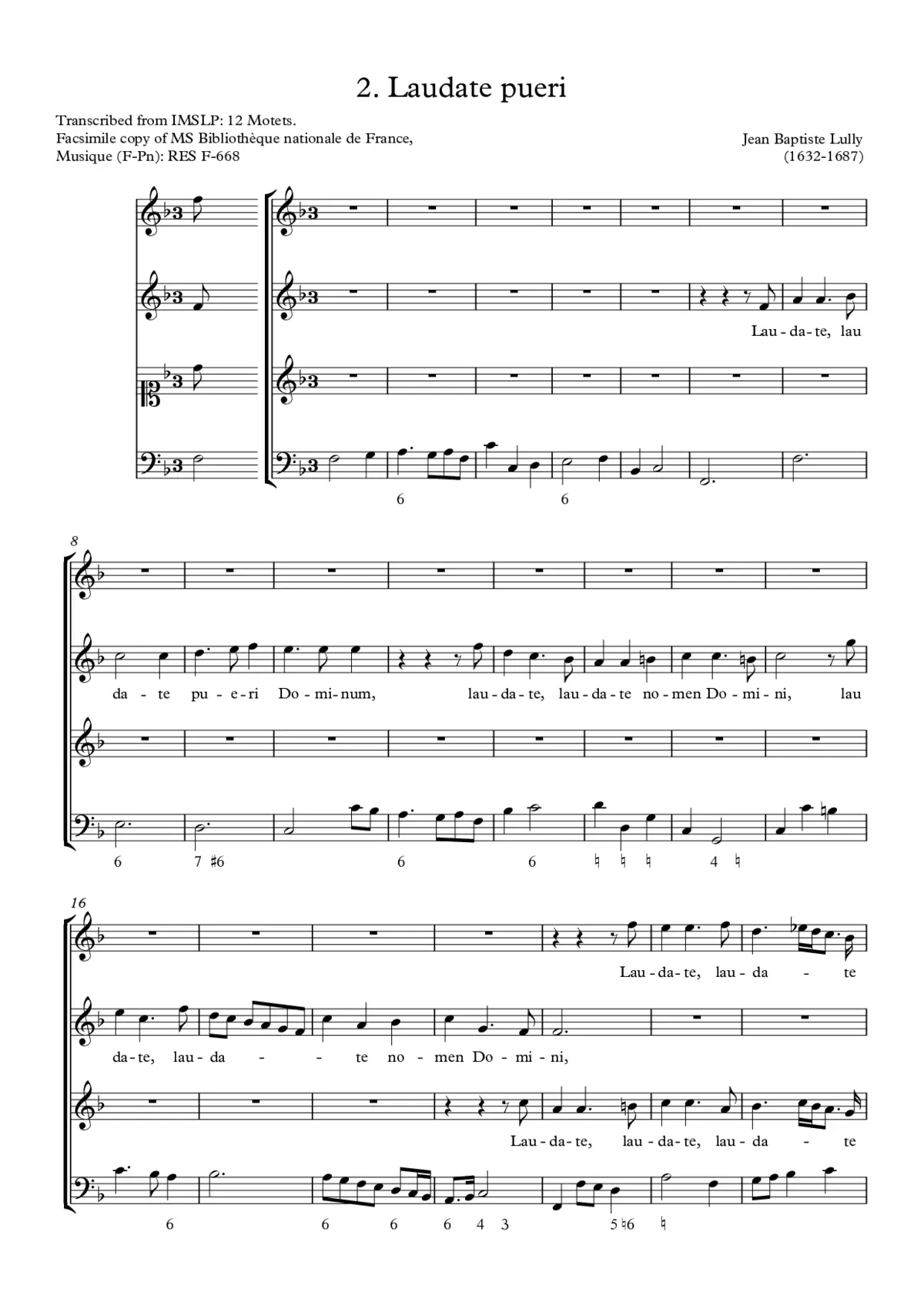 Laudate pueri Dominum - Page 1