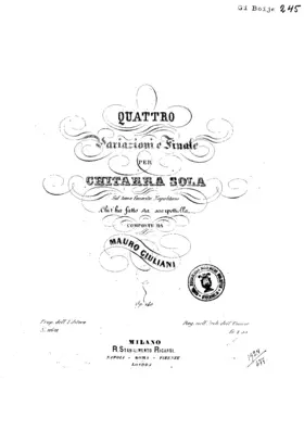 4 Variazioni e Finale