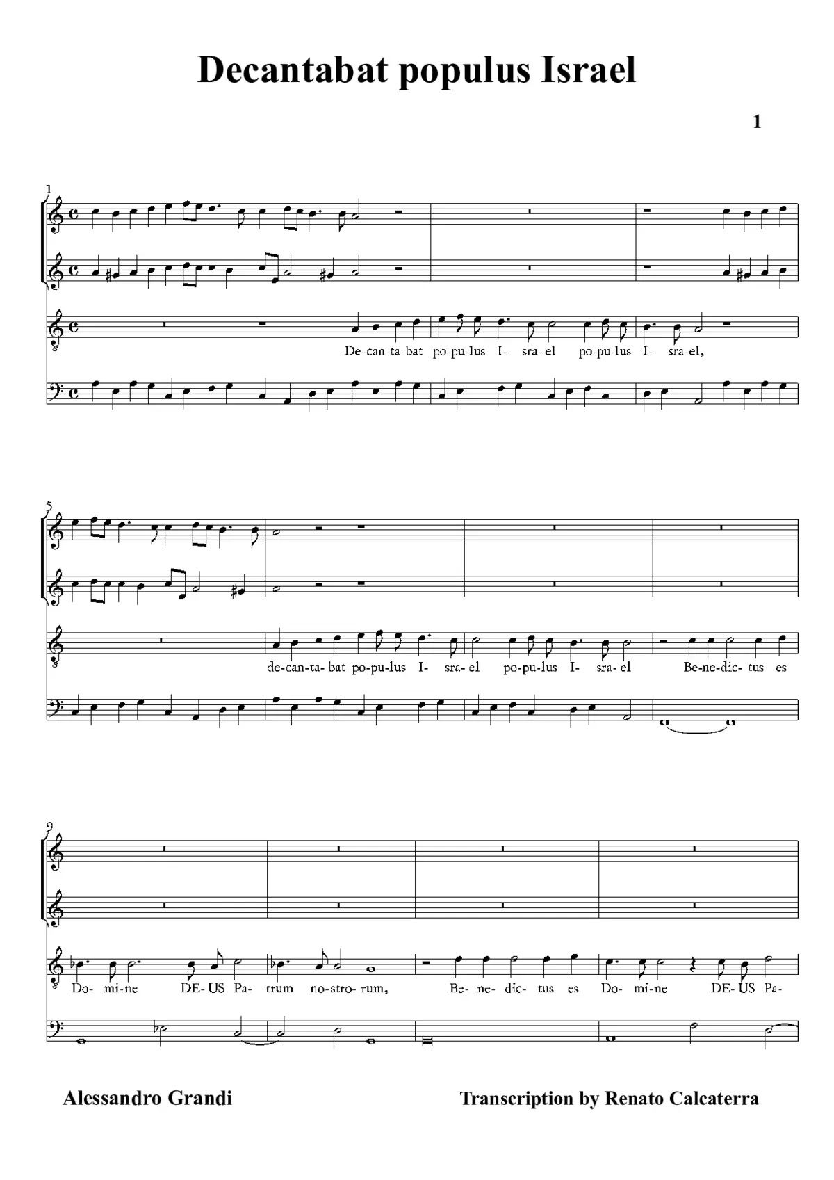 Decantabat populus Israel - Page 1