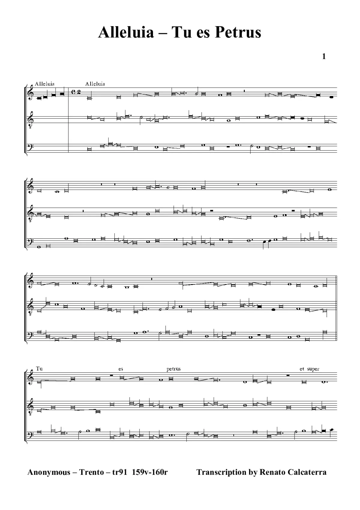 Alleluia - Tu es Petrus - Page 1
