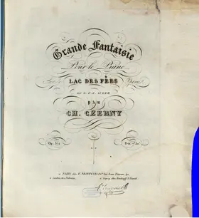 Grande fantaisie : pour le piano sur le Lac des fées, opéra de D. F. E. Auber