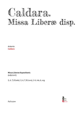 Mass in B-flat major 'Liberae dispositionis'