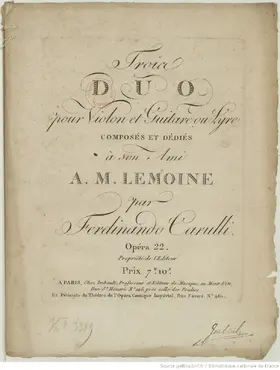 3 Duos pour Violon et Guitare ou Lyre