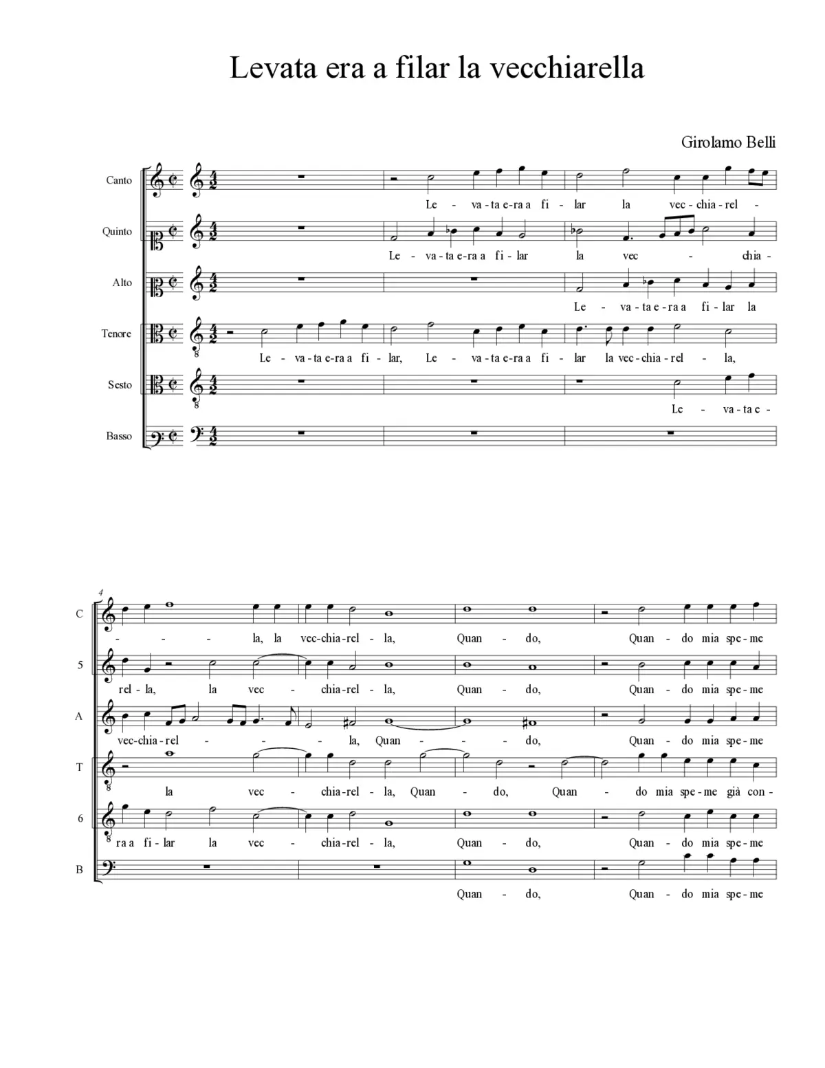Levata era a filar la vecchiarella - Page 1