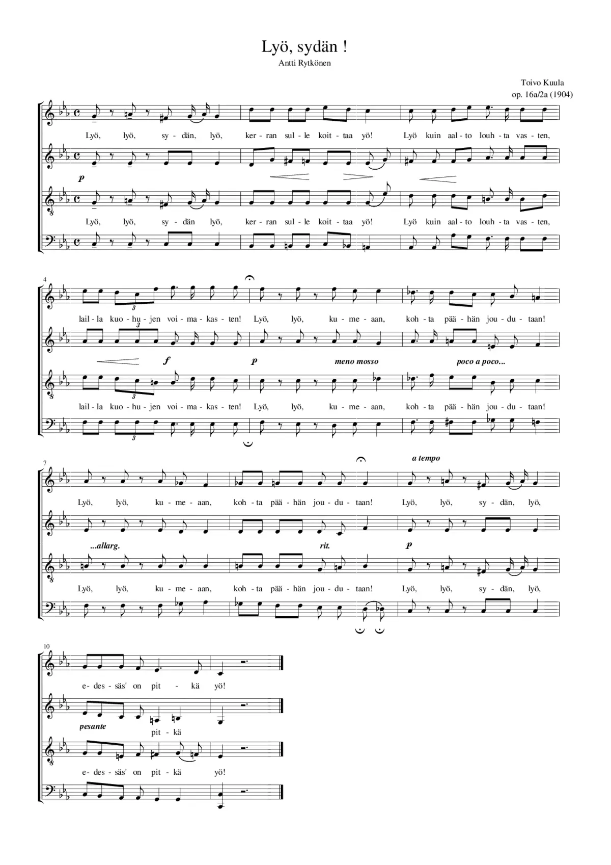 2 Songs, Op.16a - Page 1