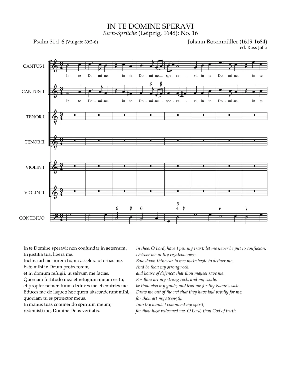 In te Domine speravi - Page 1