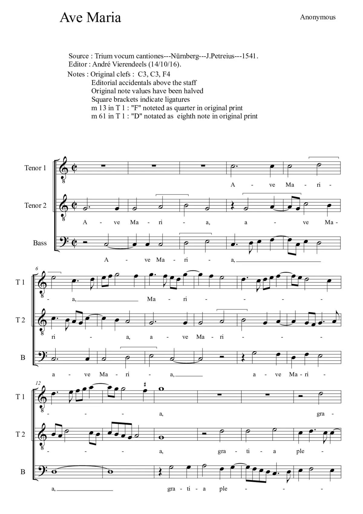 Ave Maria II - Page 1
