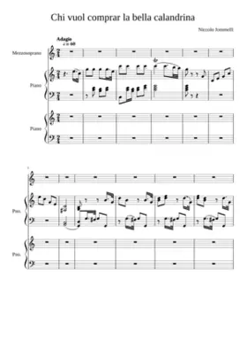 CHI VUOL COMPRAR LA BELLA CALANDRINA