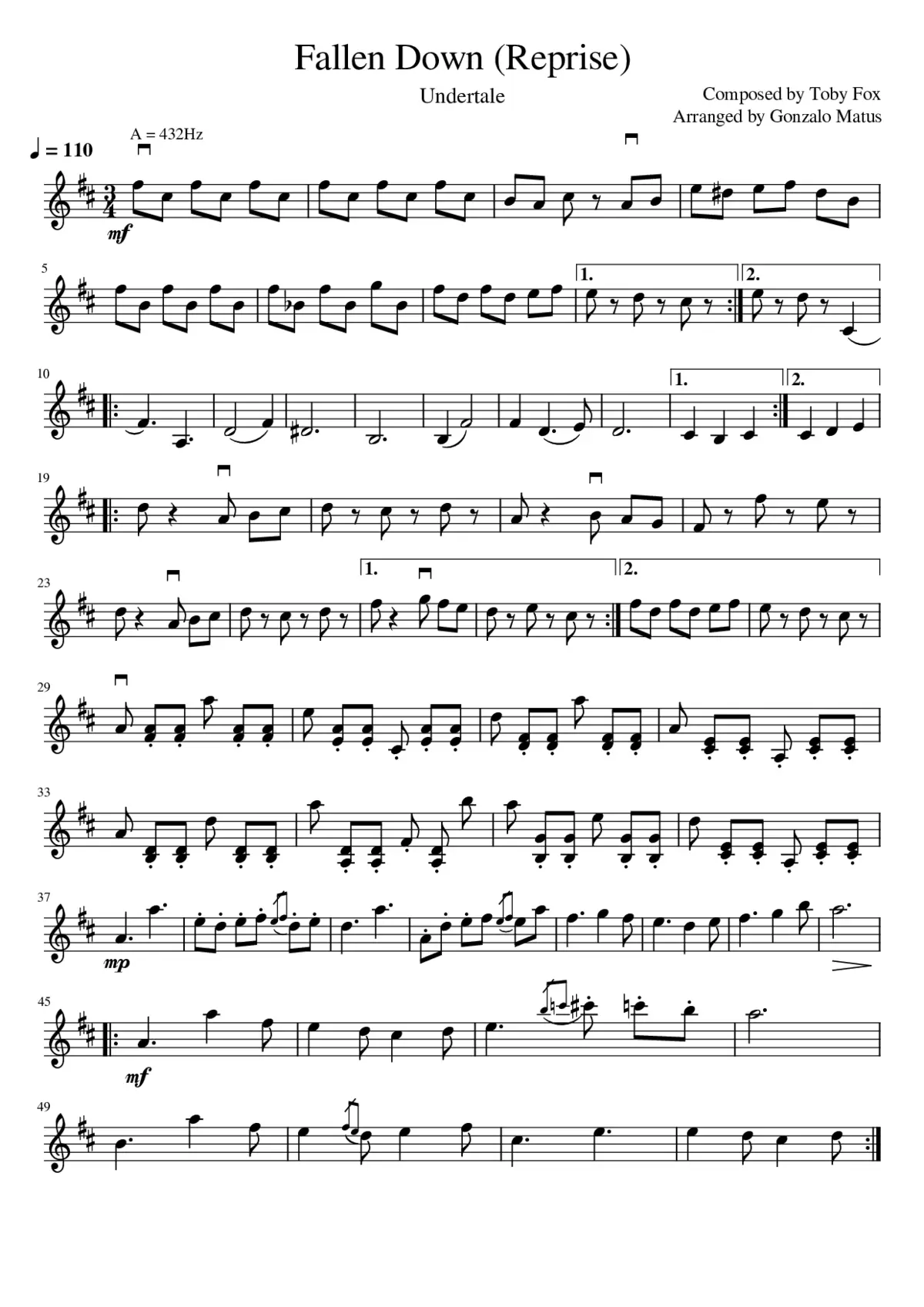 Fallen Down (Reprise) - Page 1