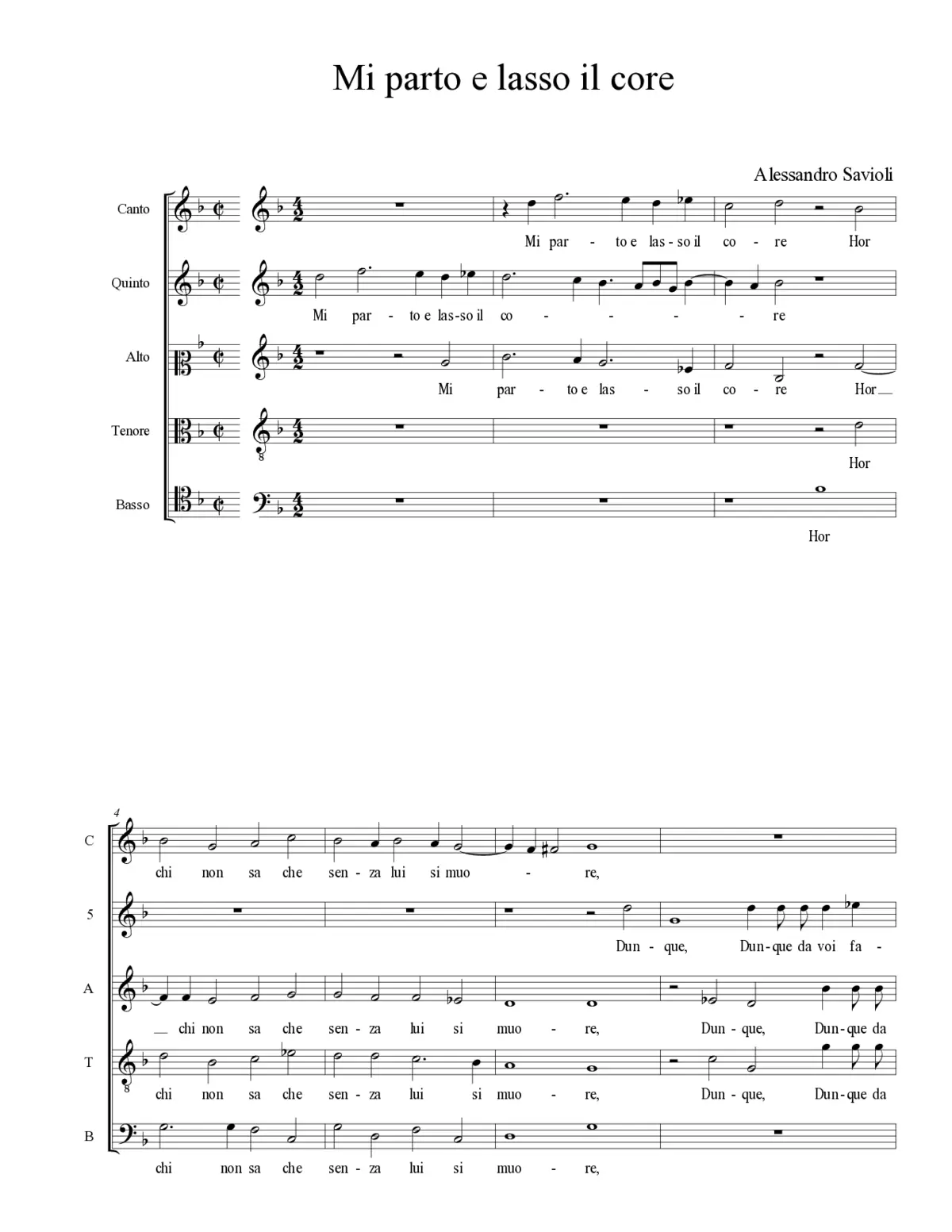 Mi parto e lasso il core - Page 1