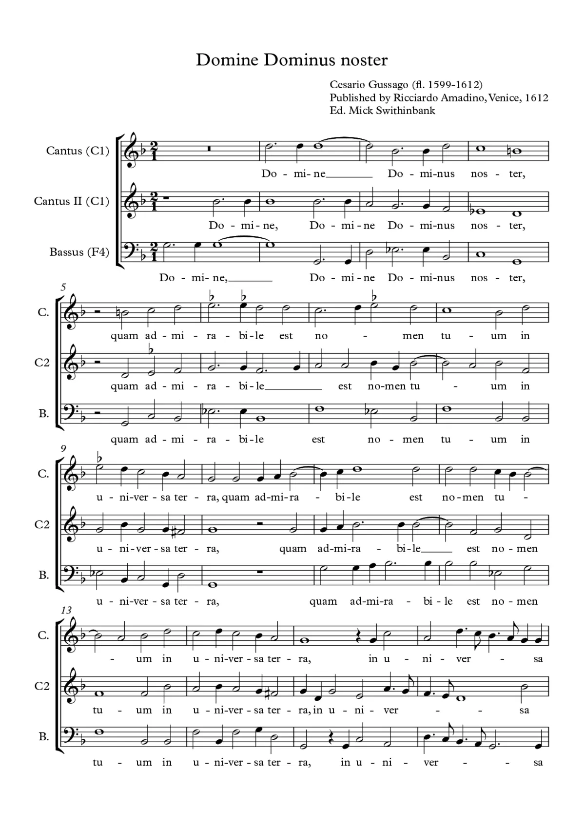 Domine Dominus noster - Page 1