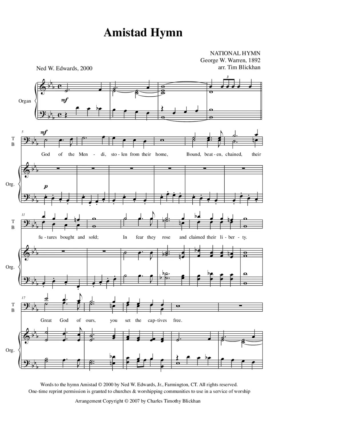 Amistad Hymn - Page 1