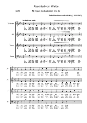 Abschied vom Walde, Op. 59, No. 3