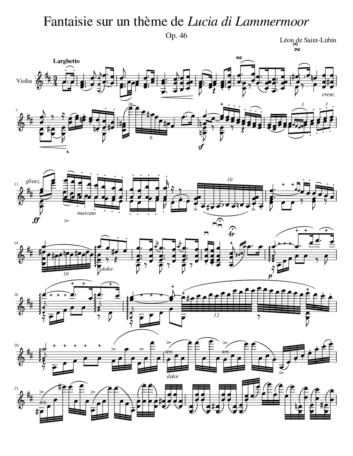 Fantaisie sur un thême de 'Lucia di Lammermoor' Op.46 - Page 1