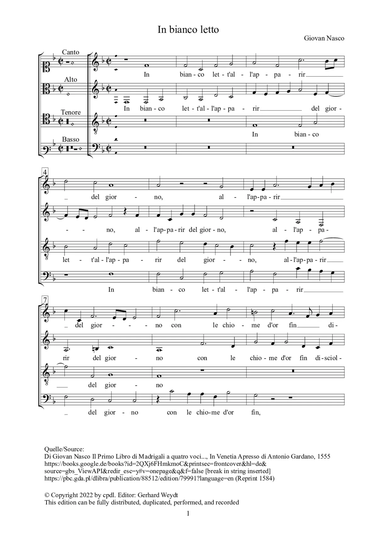 In bianco letto - Page 1