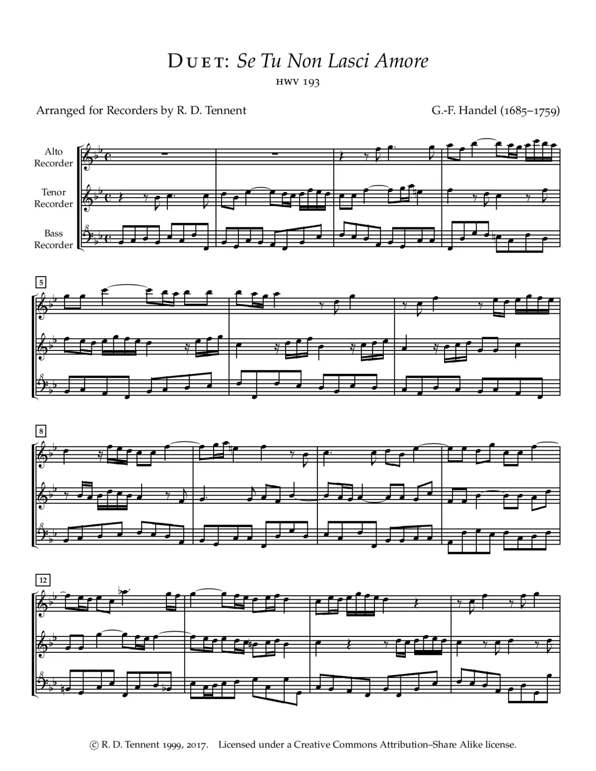 Se tu non lasci amore - Page 1