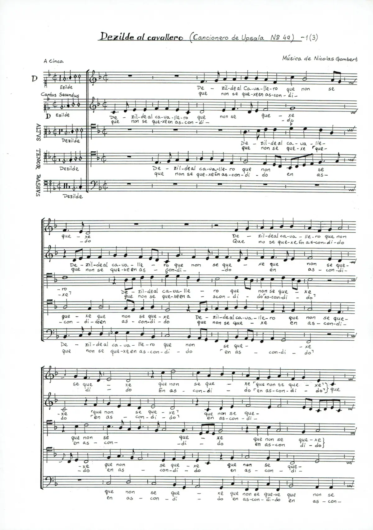 Dezilde al cavallero que non se quexe - Page 1