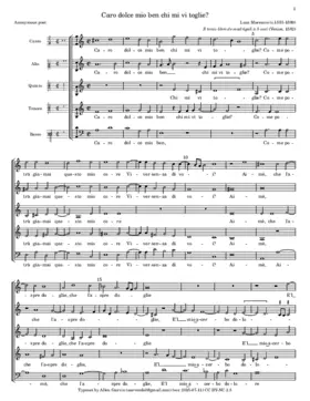 Caro dolce mio ben chi mi vi toglie?