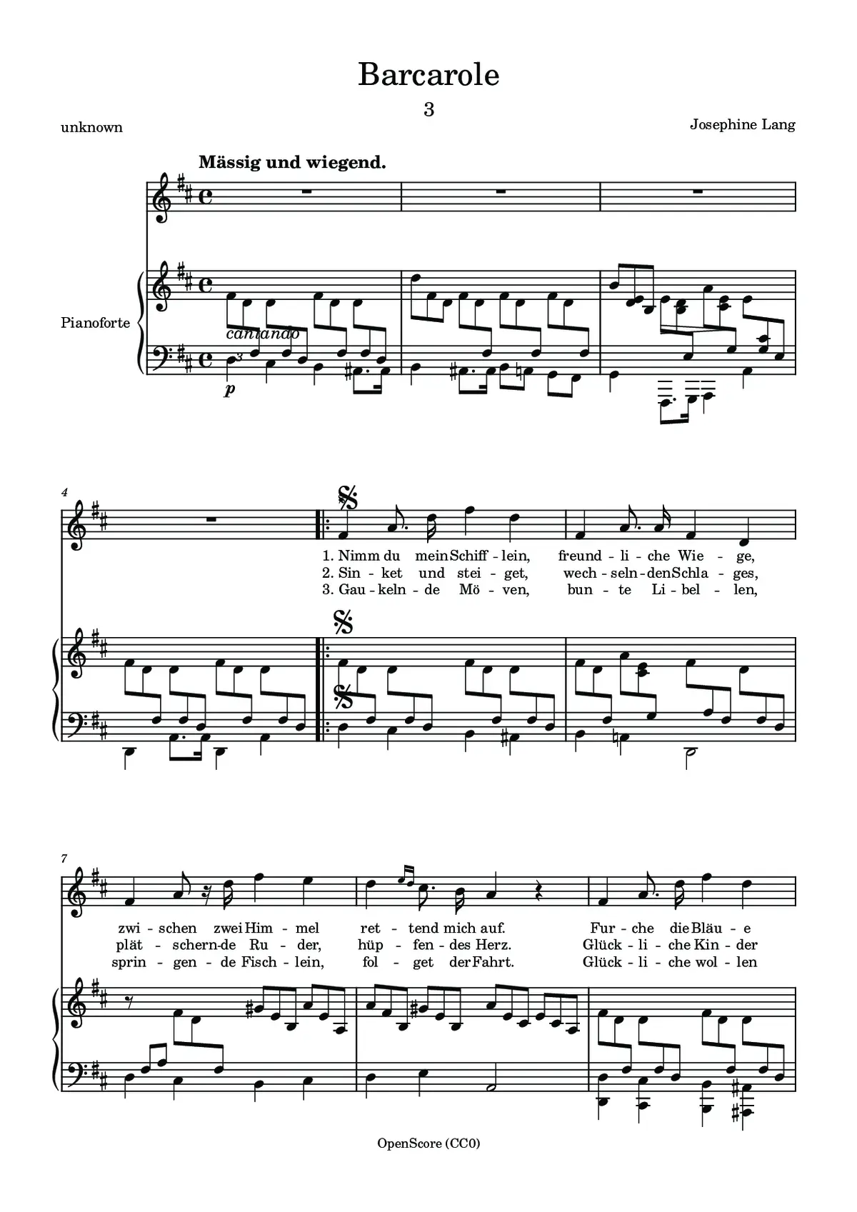 Barcarole - Page 1