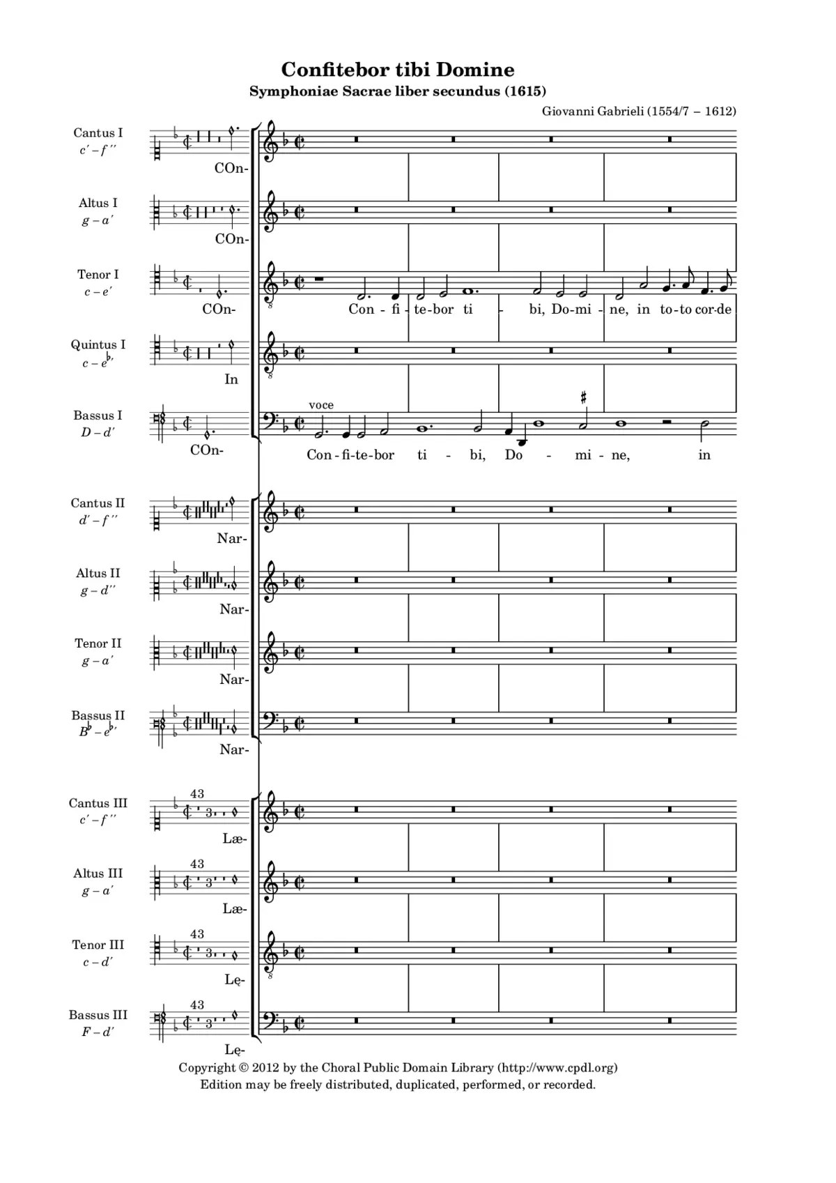 Confitebor tibi Domine - Page 1