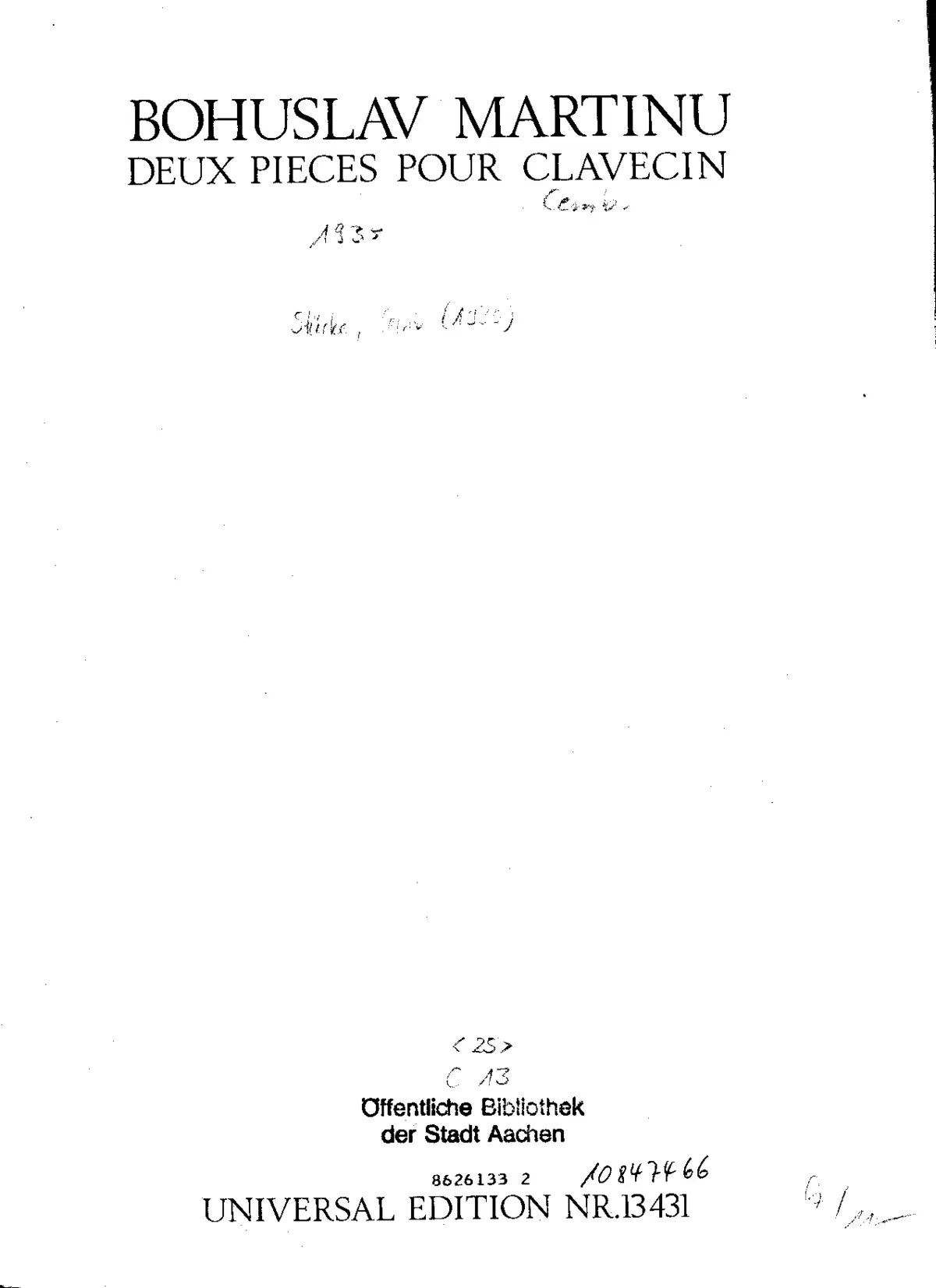 2 Pieces pour clavecin - Page 1