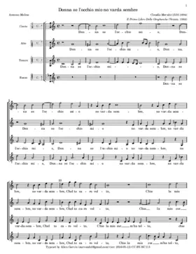 Donna se l'occhio mio no varda sembre