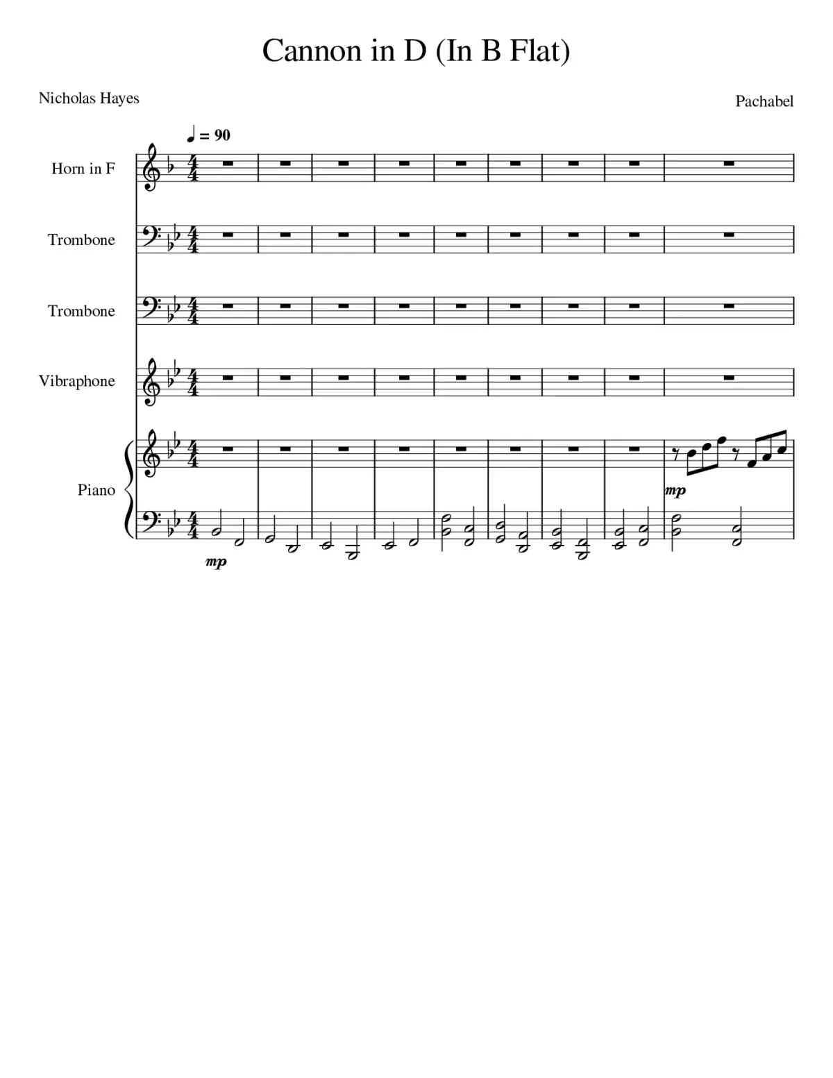Canon and Gigue in D major P.37 - Page 1