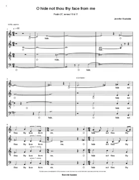 O hide not thou thy face from me