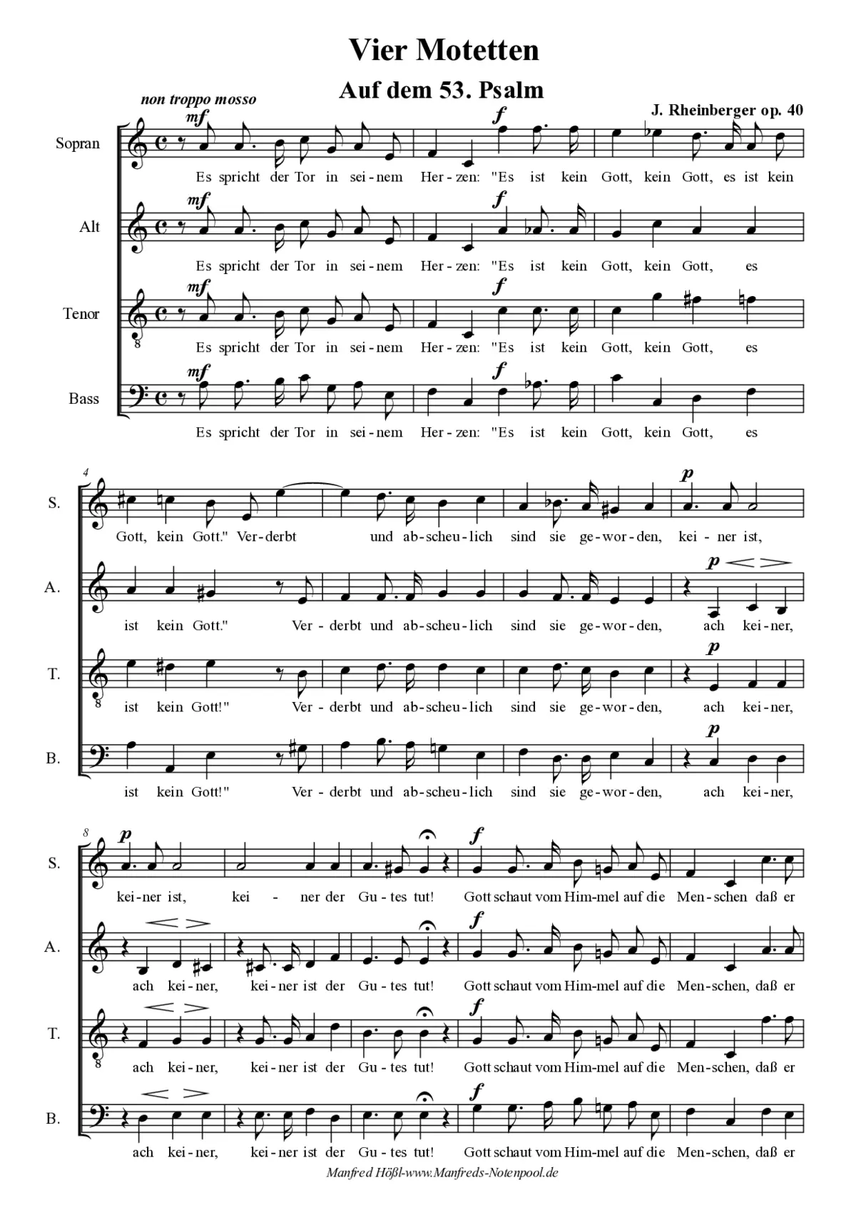 4 Motetten - Page 1