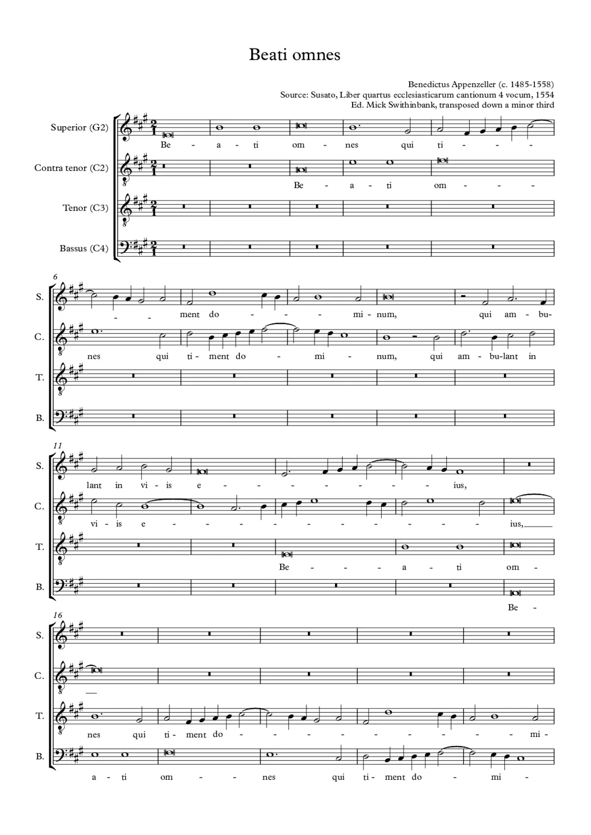 Beati omnes qui timent Dominum - Page 1