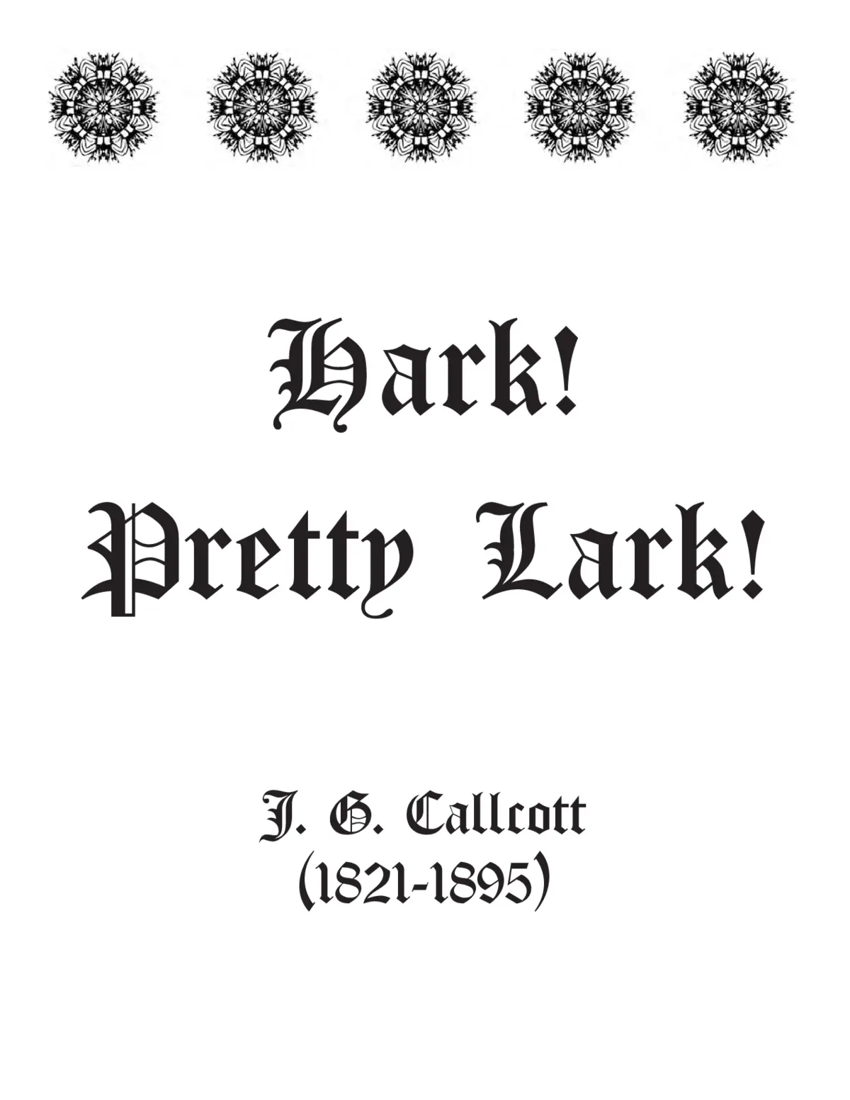Hark! Pretty Lark! - Page 1