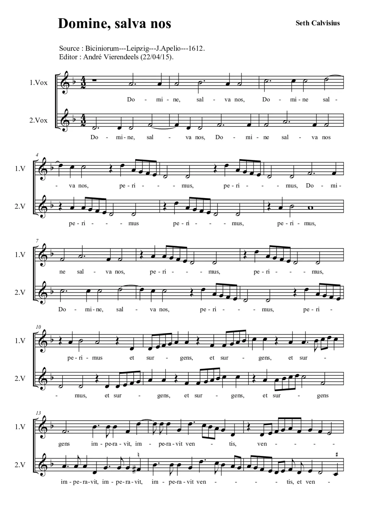 Domine, salva nos - Page 1