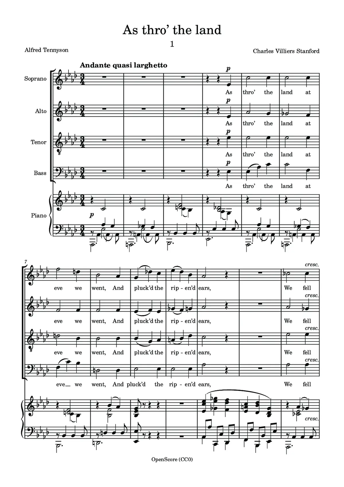 As thro’ the land - Page 1