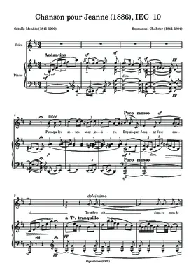 Chanson pour Jeanne