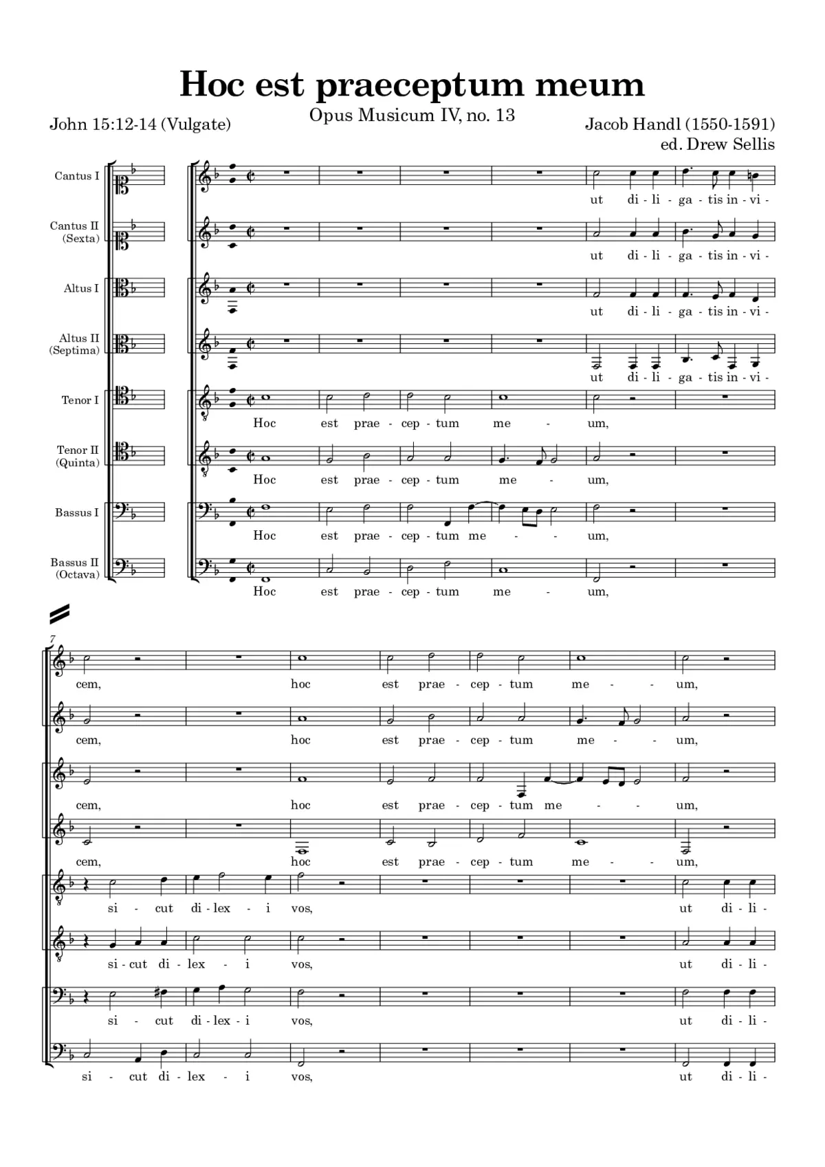 Hoc est praeceptum meum - Page 1