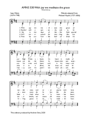 With joy we meditate the grace