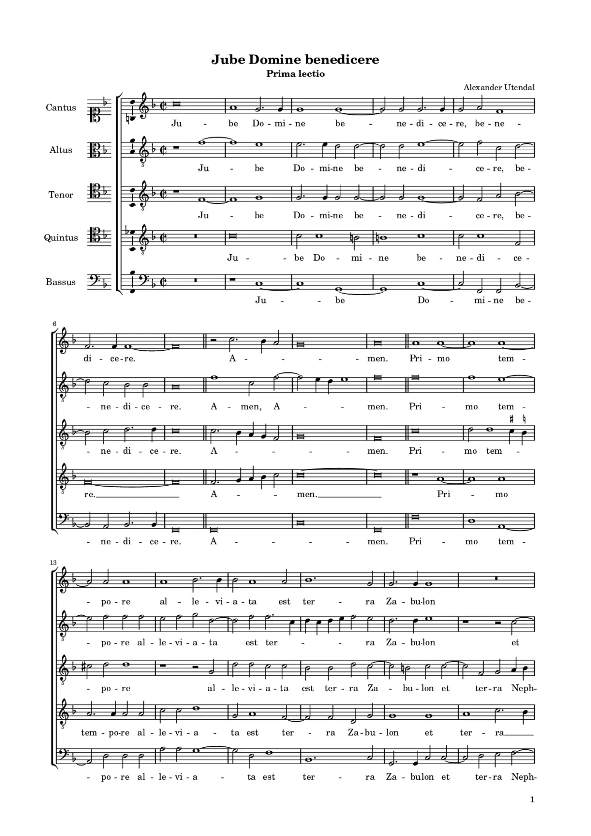 Jube Domine benedicere I - Page 1