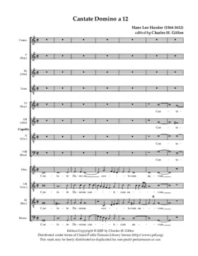 Cantate Domino a 12