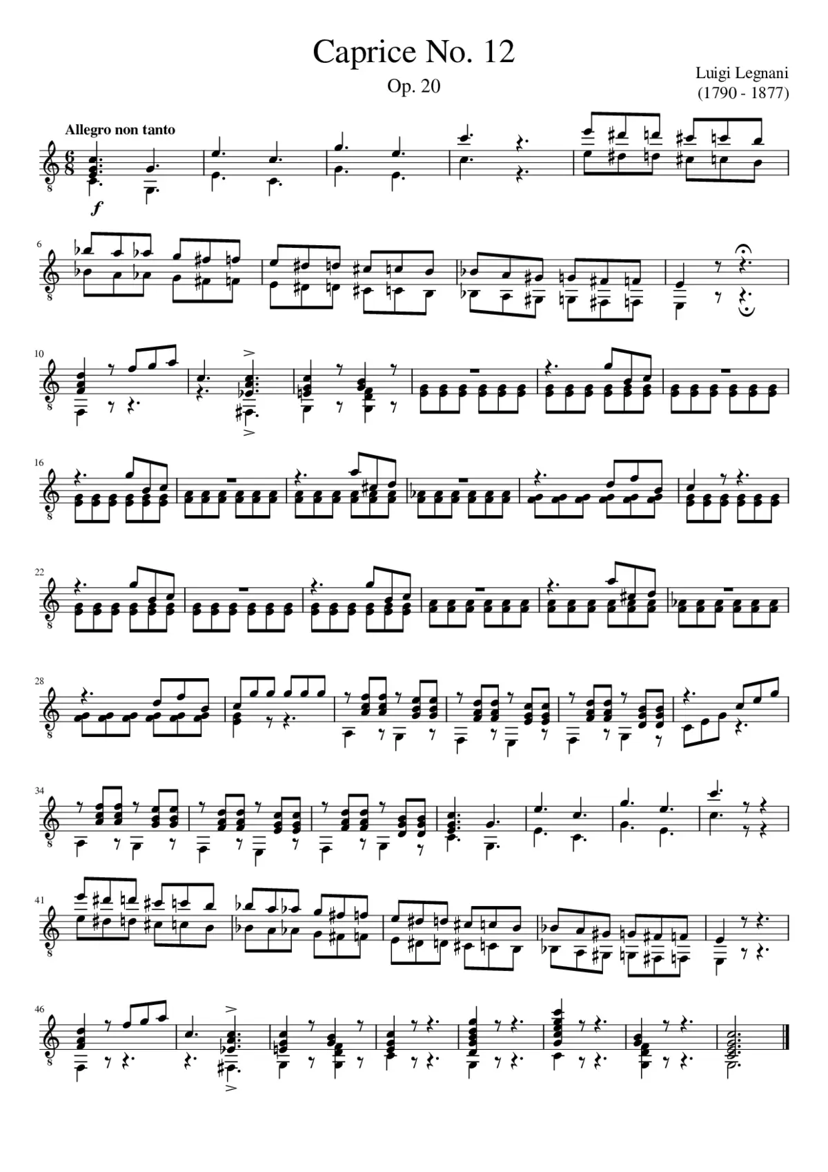 36 Caprices Op.20 - Page 1