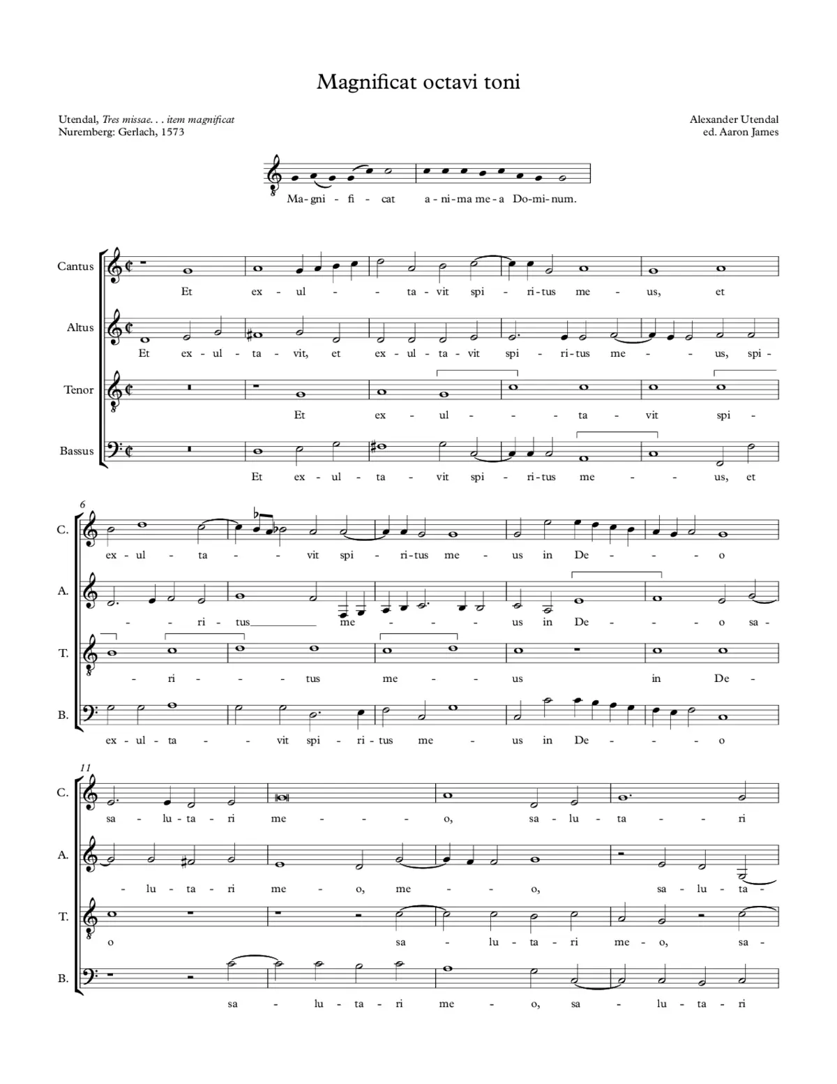Magnificat octavi toni - Page 1