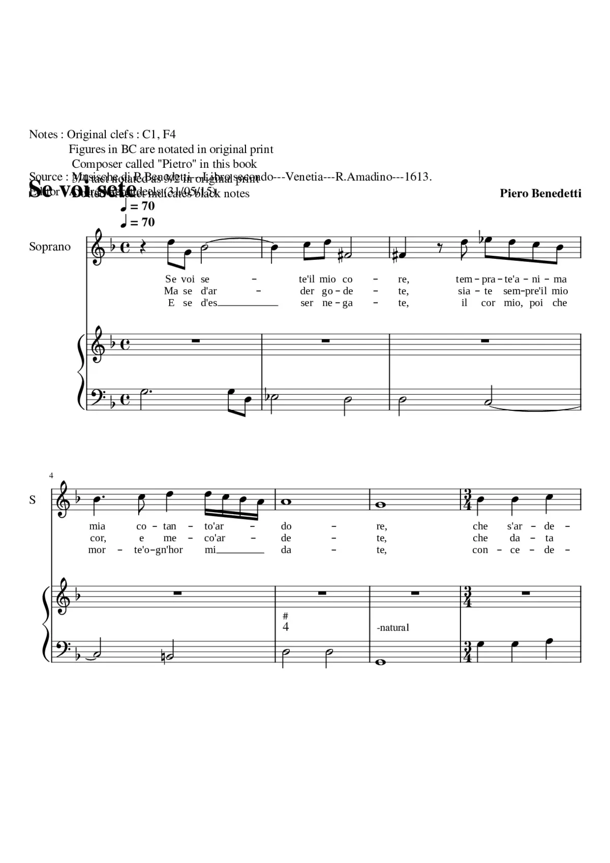 Se voi sete' il mio core - Page 1