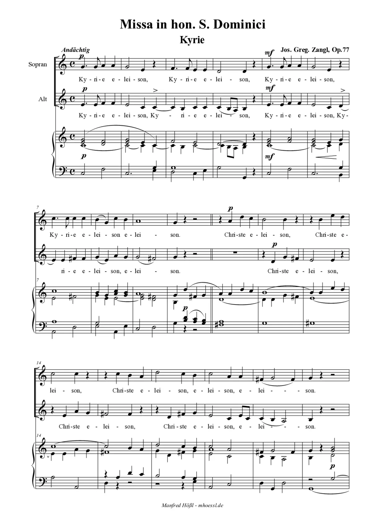 Dominicus Messe - Page 1