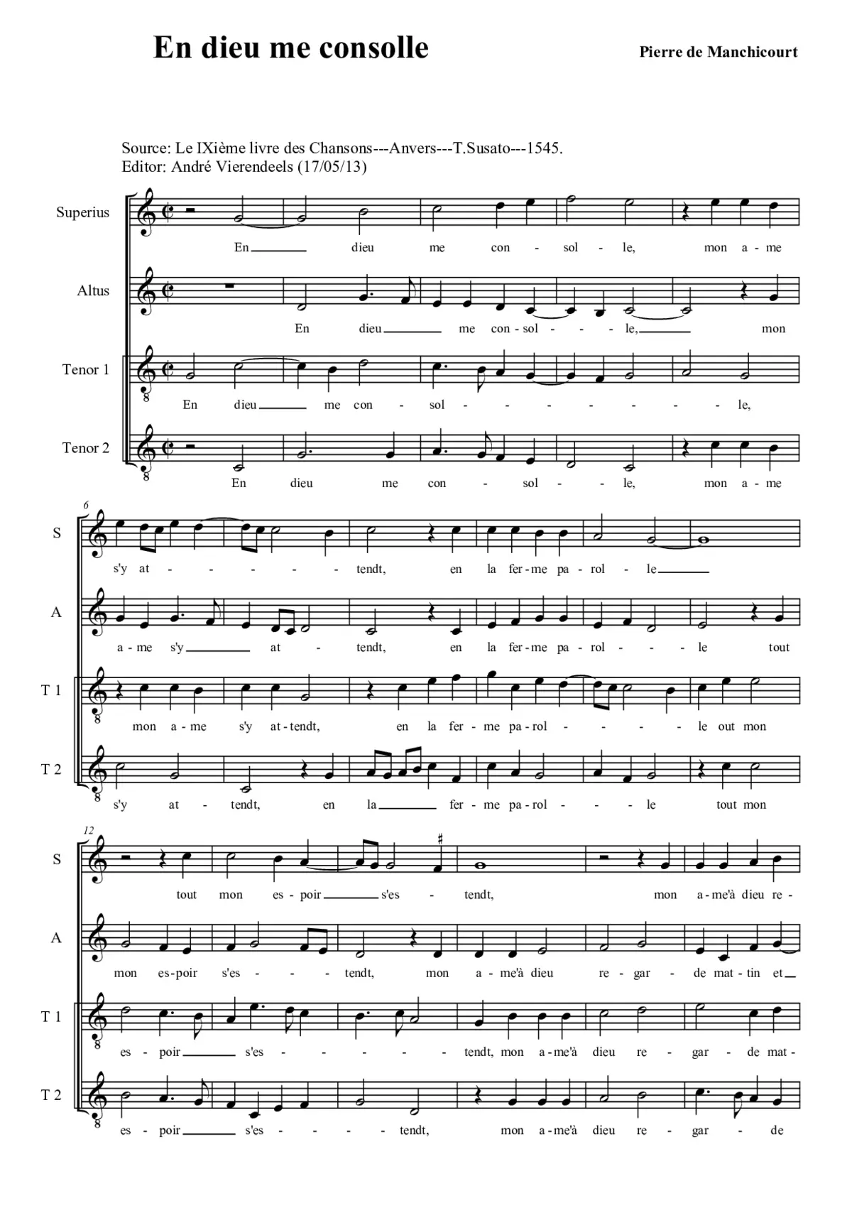 En Dieu me consolle - Page 1
