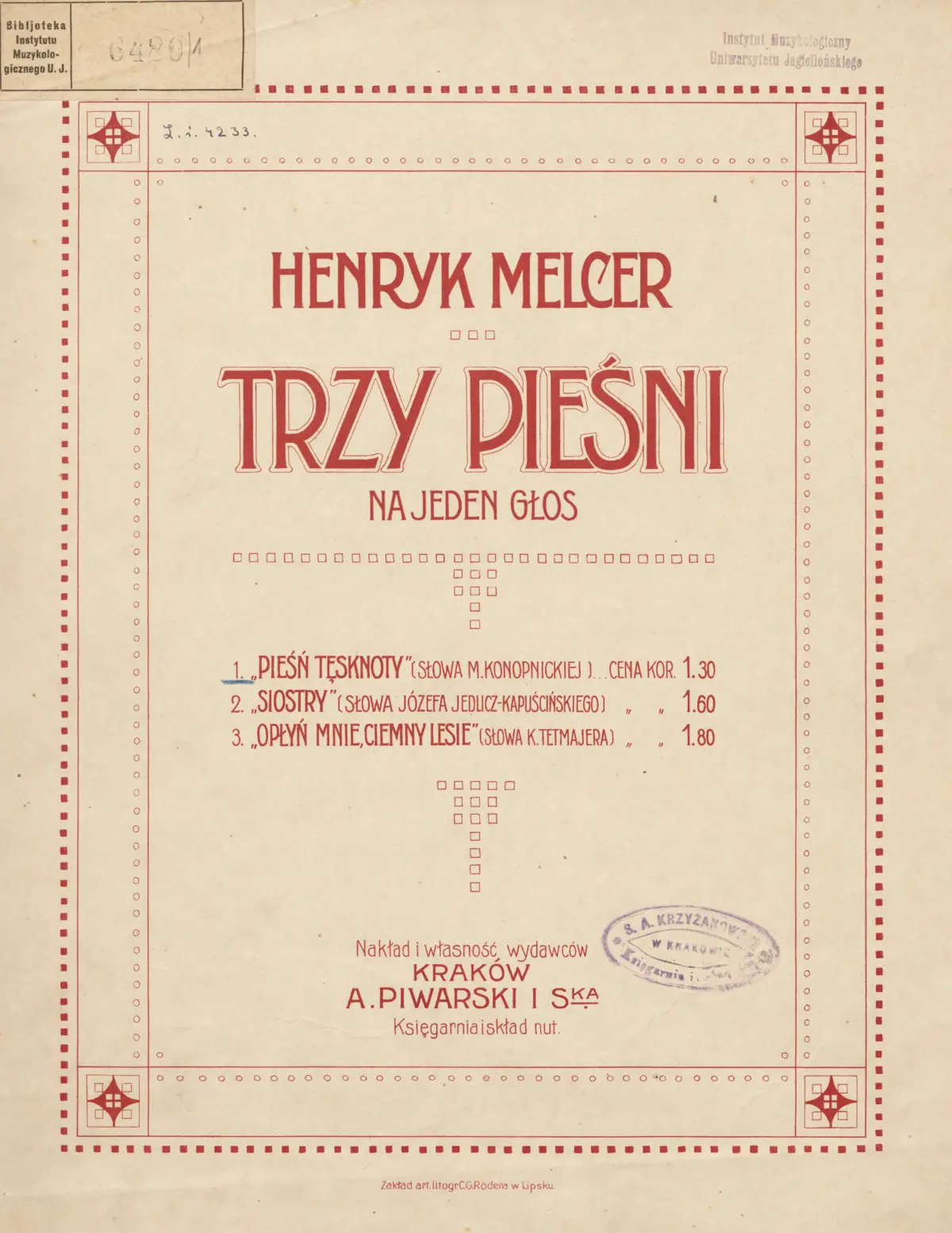 3 Pieśni - Page 1
