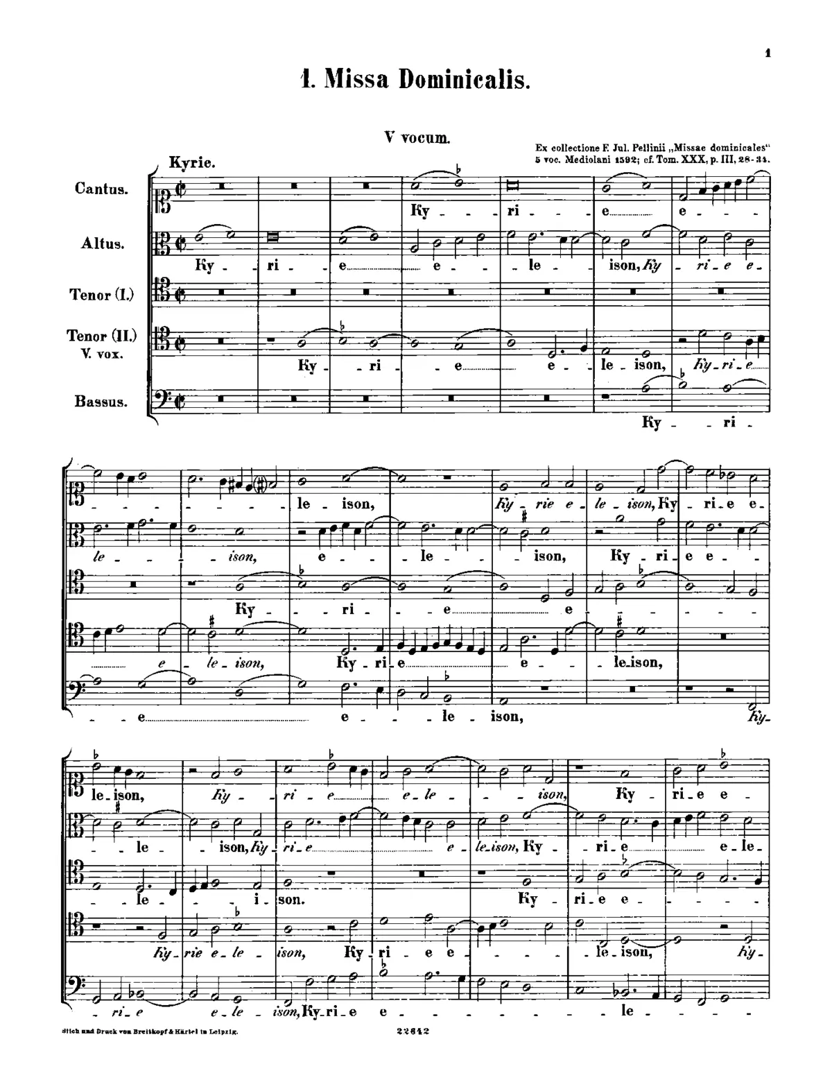 Missa dominicalis - Page 1